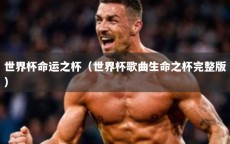 世界杯命运之杯（世界杯歌曲生命之杯完整版）