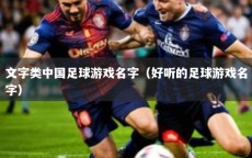 文字类中国足球游戏名字（好听的足球游戏名字）